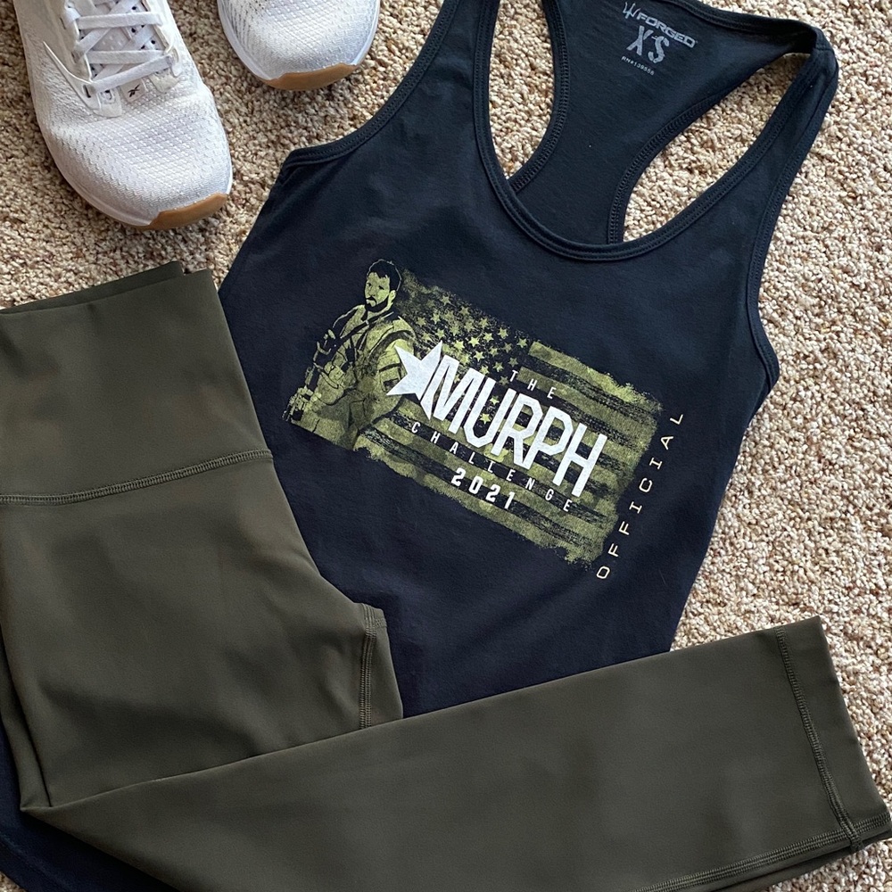 Lululemon Wunder Train High Rise Crop 21” (Olive Green)